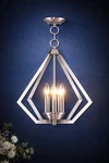 Livex Lighting 40925-91 Prism 5 Light Chandelier, 20" X 19.5", Brushed Nic. Fixed Price $90.00.