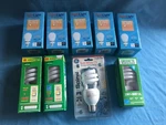 9 New Compact Fluorescent 75w & 100w Light Bulbs Opto Ge Broada Greenlite. Fixed Price $27.00.