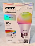 Feit Smart Wi-fi A19 Led Light Bulb Color Changing Dimmable 60w Equivalent. Fixed Price $17.99.