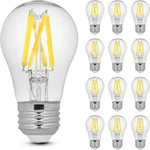 Feit Elc A15 Led Light Filament Bulb, 60w Equivalent, E26 Base, 2700k 12 Pack. Fixed Price $52.41.