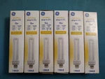 Ge Cfl Light Bulb, Soft White, Double Biax, 4 Pin G24q-2, 18 Watt. Fixed Price $44.99.