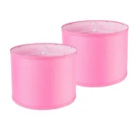 Wankaix Set Of 2 Drum Lampshades Natural Linen 13x13x10 For Table Lamps Pink. Fixed Price $44.35.
