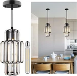 Tebio Mini Crystal Lights Hanging Lighting Fixture With Led Bulb (black). Fixed Price $23.78.