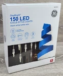 Ge Staybright 150 Led Icicle Lights Warm White 16.25 Ft Constant New Christmas. Fixed Price $17.97.