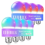 Ohlux Smart Light Bulbs 8pack, Wifi & Bluetooth, Rgb Color Changing... Fast Ship. Fixed Price $72.99.