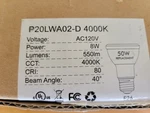 Luminwiz P20lwa02-d Led 8 Watt Par20 50w Equal 40 Deg. Flood 4000k White 3 Lamps. Fixed Price $13.95.