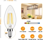 E12 Led Candelabra Bulbs 40 Watt Equivalent, 4w Vintage Candle Light Bulbs, 4.... Fixed Price $13.95.