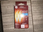 2-pack Ge Relax Led Clear Finish Bulbs 5.5w 60w Soft White 500 Lumen E12 Base 9z. Fixed Price $9.95.