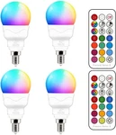 E12 Led Light Bulbs (40w Equivalent) 5w, Color Changing Rgb, A15 Small Base Cand. Fixed Price $30.52.