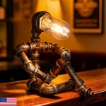 Pipre Steampunk Table Lamp Industrial Water Pipe Retro Iron Piping Desk. Fixed Price $89.76.