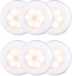 Star-spangled 6 Pack 2.8 Motion Sensor Lights Indoor Aaa Pack, Warm White. Fixed Price $20.24.