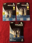 Feit Electric 2 Pack (6 Total Light Bulbs) 6w Indicator Appliance Clear Bp6s6. Fixed Price $10.99.