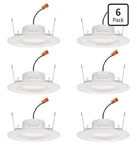 Juno 5/6 Led Recessed Light Trim Kit 5cct Selectable 860lm White 6-pack. Fixed Price $44.90.