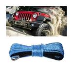 Ywdiml 3/16" X 50 Ft Car Synthetic Winch Rope Kit, 5500lbs Heavy Style2, Blue. Fixed Price $13.05.