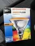 Sylvania 100par/fl/a/rp Flood Light Amber Color Orange. Fixed Price $13.00.
