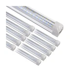 8ft Led Shop Light Fixture, White 10 Pack T8 Integrated Tube Lights, 72w 9500.... Fixed Price $243.56.
