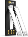 Mcgor 10inch Under Cabinet Lighting, 2 Pack Rechargeable Motion Sensor Light. Fixed Price $22.25.