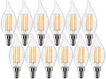 Cylyt Dimmable E12 Candelabra Led Light Bulbs 60 12 Pack, 6w-warm White 2700k. Fixed Price $25.58.