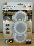 Ultra Prograde Ez Link Linkable Plug-in Led White Puck Light W/ Switch (5pack). Fixed Price $21.99.