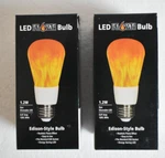 Lot Of 2 Ez-illuminations Led Flame Bulb Edison-style 1.5w Halloween Fire. Fixed Price $13.50.