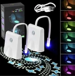 2 Pack Toilet Light Motion Sensor, 16 Colors Led With Star Projection. Fixed Price $16.99.