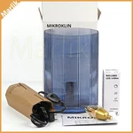 Ikea Mikroklin Table Lamp, Glass Blue 9" + Led Bulb E12 Chandelier, New. Fixed Price $39.00.