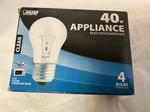 Feit Electric 40a15/cl-130v 40 Watt Clear Appliance Bulb Pack Of 4. Fixed Price $19.99.