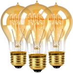 Colwatt 3 Pack A19 Edison Light Bulbs 60w, Warm Amber, 60w-3pcs, Amber. Fixed Price $17.08.