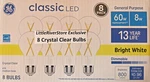 8 Pack Ge 60w Classic Led Dimmable Bright White 3500k Clear Glass Light Bulb A19. Fixed Price $17.46.