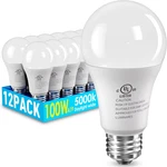 12 Pack Led Light Bulbs 100 Watt Equivalent, A19 15w 5000k Daylight, Super Brigh. Fixed Price $38.58.