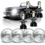 Fit For Chevy Corvette 1962-1982 - 5.75" 5-3/4 Inch Led Lights High/low Beam .... Fixed Price $205.84.