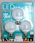 Feit Electric 8 Watt Equivalent To 40w G25 Led 3 Dimmable Light Bulbs 500 Lumens. Fixed Price $18.99.