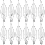 12-pack E12 Candle Light Bulbs 40w Warm White 2500k, 380 40w-12pack Silver Base. Fixed Price $17.30.