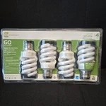 Ecosmart Light Bulbs Soft White Compact Fluorescent 60w Equivalent Spiral 4 Pack. Fixed Price $9.99.