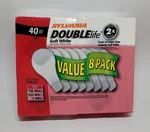 Sylvania 40w Soft White Bulbs 8 Pack Double Life A19 Made In Usa New. Fixed Price $44.95.