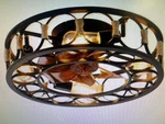 Jushua 19.7 In. 4 Led Bulbs Incl. Black Adj. Fan Speed With Remote. Fixed Price $129.00.