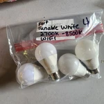 Feit Tunable White (color) 2700 - 8500 K Wifi Lightbulbs (4). Fixed Price $15.00.