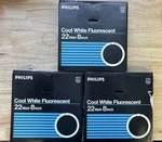 Philips Fc8t9cw Fluorescent 22w 8" Circline Lamp Light Bulb Cool White Lot Of 3. Fixed Price $27.95.