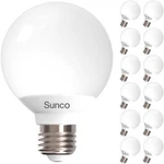 Sunco 12 Pack Vanity Globe Light Bulbs G25 Led For Bathroom Mirror 40w Equiva.... Fixed Price $49.58.