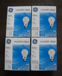 4 - 2 Pack Old Style Ge Crystal Clear 60 Watts A19 Bulbs (8 Bulbs). Fixed Price $49.00.