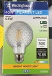 Westinghouse 52680 5.5 Watt G25 Dimmable Led Light Bulb 500 Lumens (color 3000k). Fixed Price $5.99.