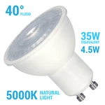 Satco S9381 4.5w =35w Mr16 Led 40 Beam 5000k Natural 120v Twist & Lock Gu10. Fixed Price $7.95.