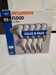 9 Ct: Sylvania 65watt 120v Indoor Large Flood Light Bulbs Br30 600 Lum. Fixed Price $84.99.