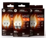 3 Boxes Ge Relax Led Cam 4w Hd Soft White 300 Lumens Dimmable 2 Count Bulbs. Fixed Price $25.99.