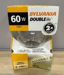 Sylvania Double Life 60w 120v Clear Indoor Globe Light Bulb G25. Fixed Price $29.98.