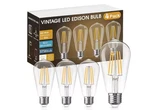 Yansun St58 E26 60w Equivalent Vintage Led Edison Bulb Warm White 2700k (4-pack). Fixed Price $19.90.
