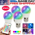 4x E26 Rgb Led Bulbs Magic Color Changing Lighting Decor Light Ir Remote Control. Fixed Price $12.15.