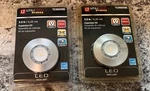 New Utilitech Pro #0366096 Brushed Nickel 2.5" Led Puck Light Expansion Kit X 2. Fixed Price $35.00.