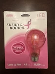 Feit Electric Pink Dimmable Filament Susan G Komen Led Light Bulb 0076. Fixed Price $10.99.