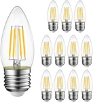 Lvwit B11 Led Filament Bulb E26 Candelabra 12 Count(pack Of 1), Warm White. Fixed Price $38.76.